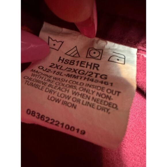 Wrangler Premium Quality Shirt 2XL Red Short Sleeve Button Down - Picture 7 of 7